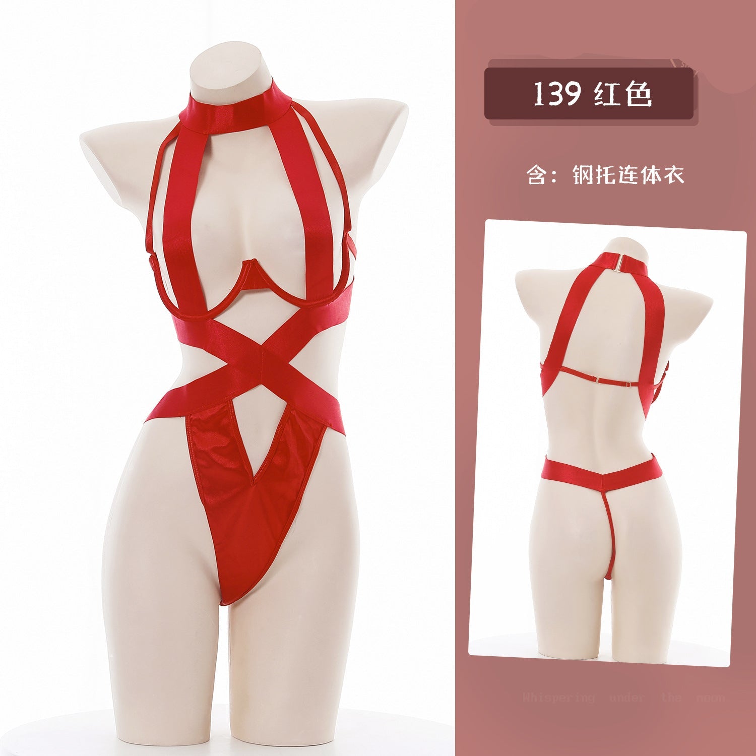 Image of European and American foreign trade strap-on bras, sexual interest, underwear, strap-ons, body wires, straps, cross-border sources